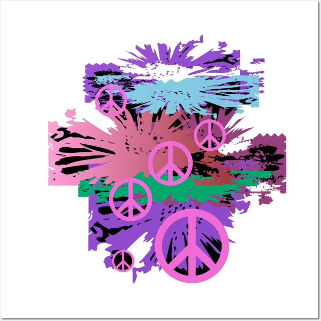 We want peace in pink Wall Art by Mirimodesign